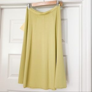 Vintage Dialogue Green Stretchy Midi Skirt NWT